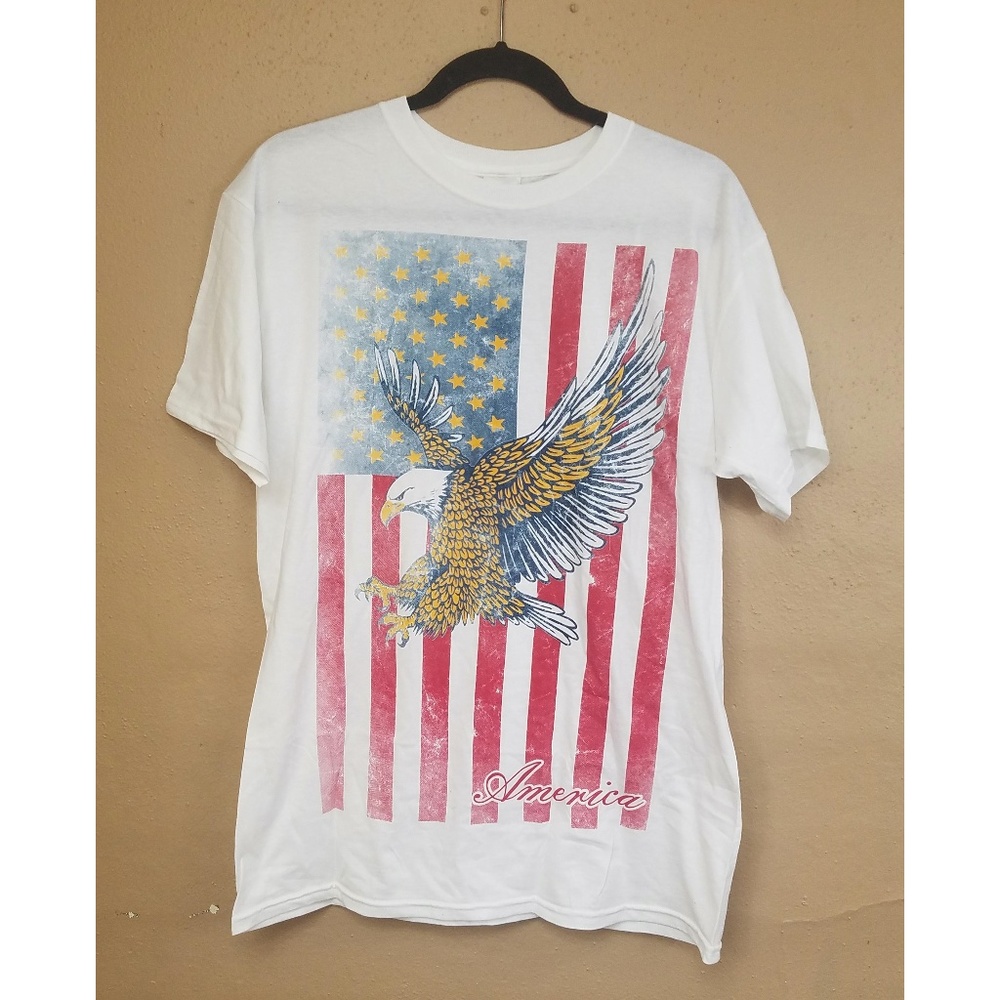 American Flag Tee USA Men's T Shirt 4th of July